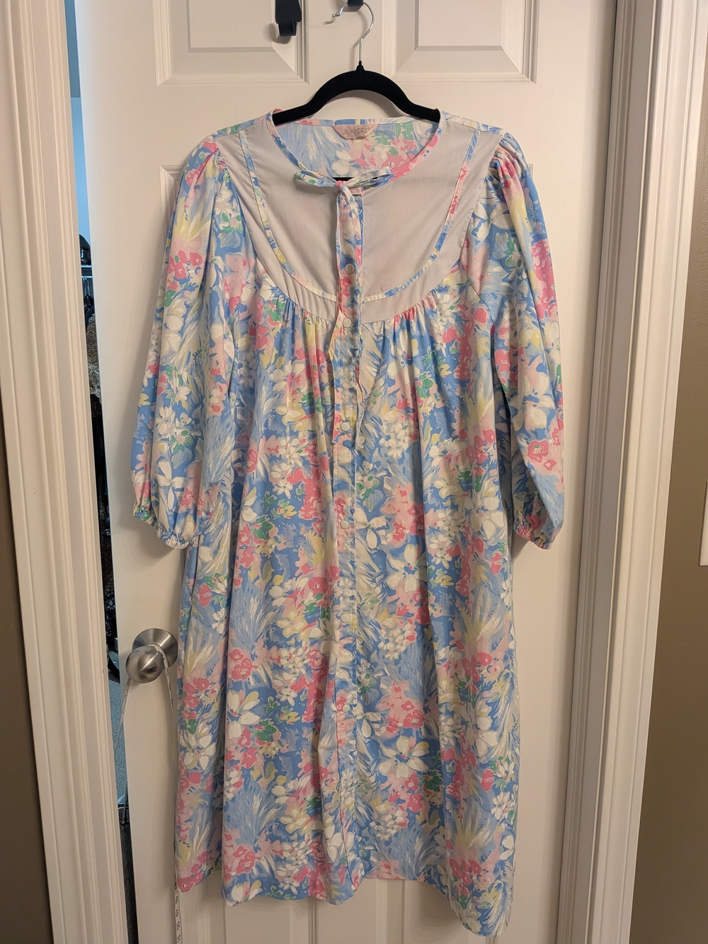 Jilandre Floral Blue & Pink Polycotton Housedress
